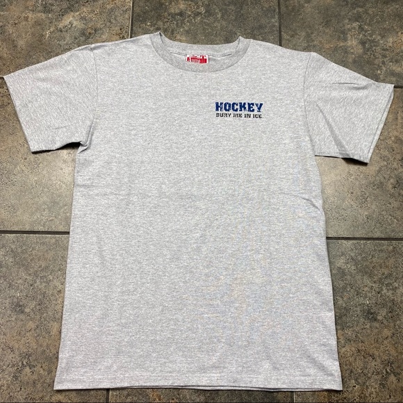 VTG 90’s Hockey Short Sleeve T-Shirt Size Small - Picture 1 of 4